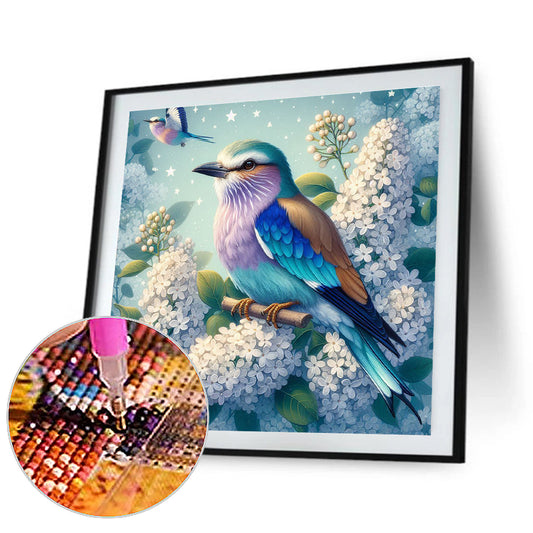 Bird Lilac - Full Round Drill Diamond Painting 30*30CM