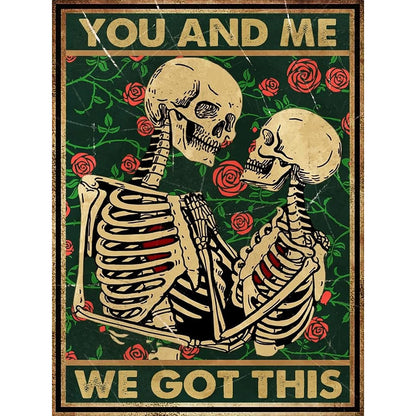 Two Skulls Tarot Cards - Full Round Drill Diamond Painting 30*40CM