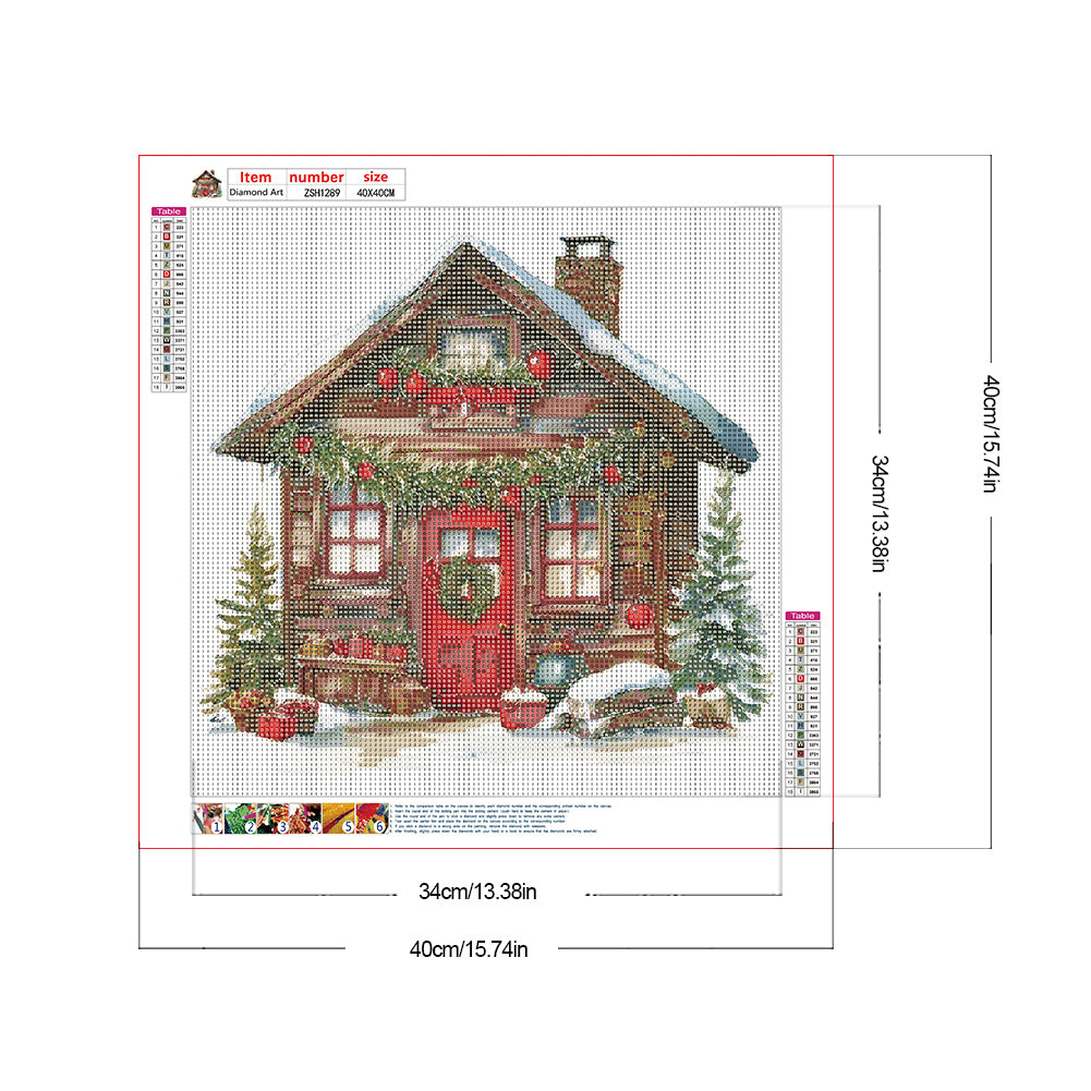Christmas House - Full Round Drill Diamond Painting 40*40CM
