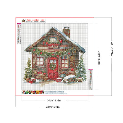 Christmas House - Full Round Drill Diamond Painting 40*40CM