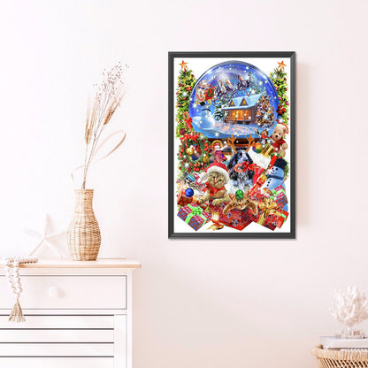 Christmas Crystal Ball - Full AB Round Drill Diamond Painting 40*60CM