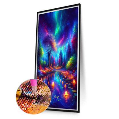 Colorful Aurora And Lights - Full Round Drill Diamond Painting 40*70CM