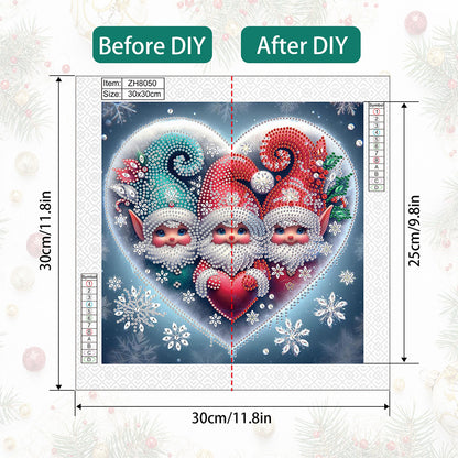 Christmas Gnome - Partial Special-Shaped Drill Diamond Painting 30*30CM