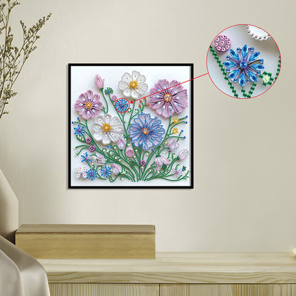 Paper Quilling Flowers - Partial Special-Shaped Drill Diamond Painting 30*30CM