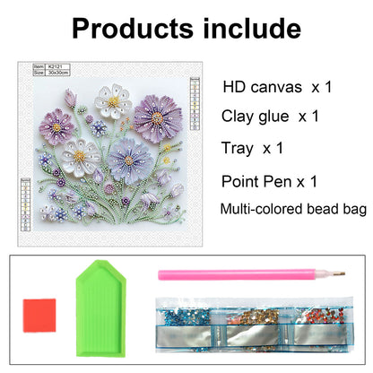Paper Quilling Flowers - Partial Special-Shaped Drill Diamond Painting 30*30CM
