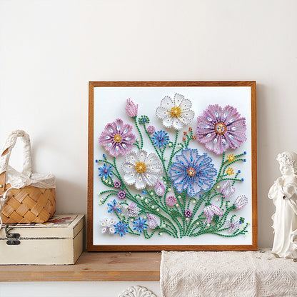 Paper Quilling Flowers - Partial Special-Shaped Drill Diamond Painting 30*30CM