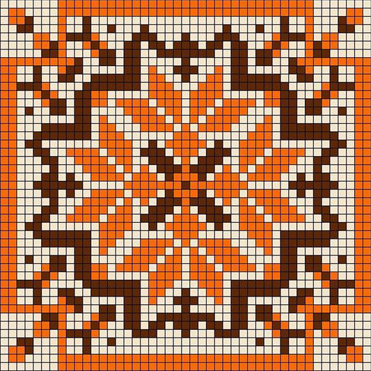 Orange Mosaic - Full Square Drill Diamond Painting 30*30CM