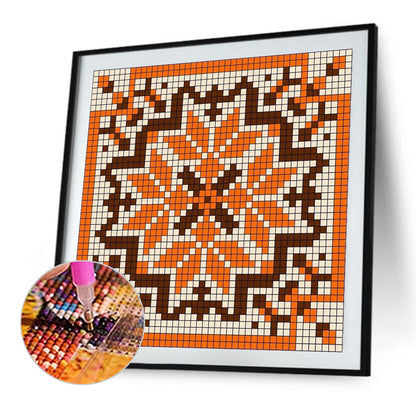 Orange Mosaic - Full Square Drill Diamond Painting 30*30CM