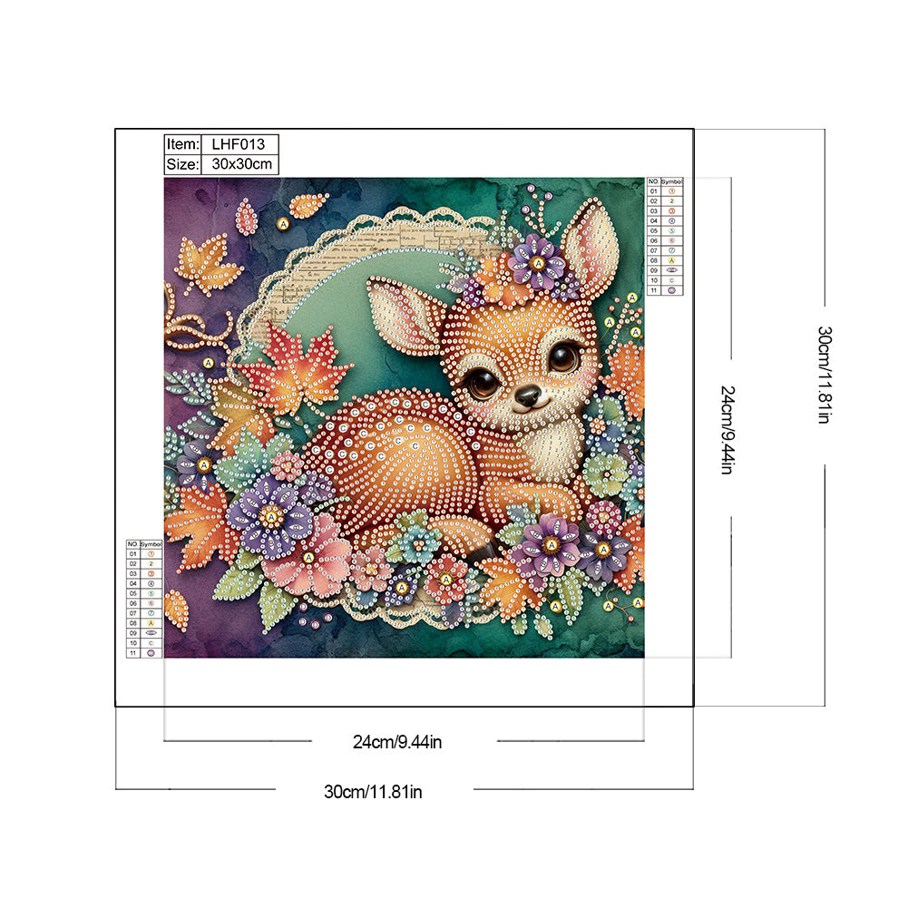 Fall Elk - Partial Special-Shaped Drill Diamond Painting 30*30CM