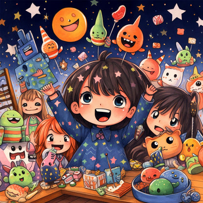 Halloween Kids - Full Square Drill Diamond Painting 40*40CM