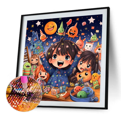 Halloween Kids - Full Square Drill Diamond Painting 40*40CM
