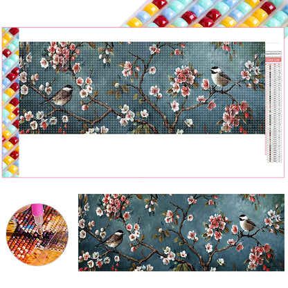 Flower And Bird Painting - Full Square Drill Diamond Painting 80*30CM