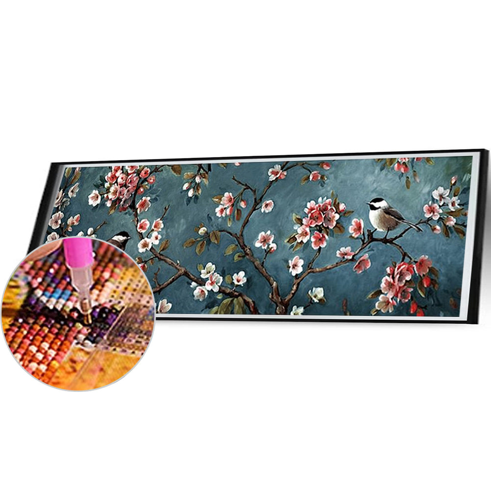 Flower And Bird Painting - Full Square Drill Diamond Painting 80*30CM