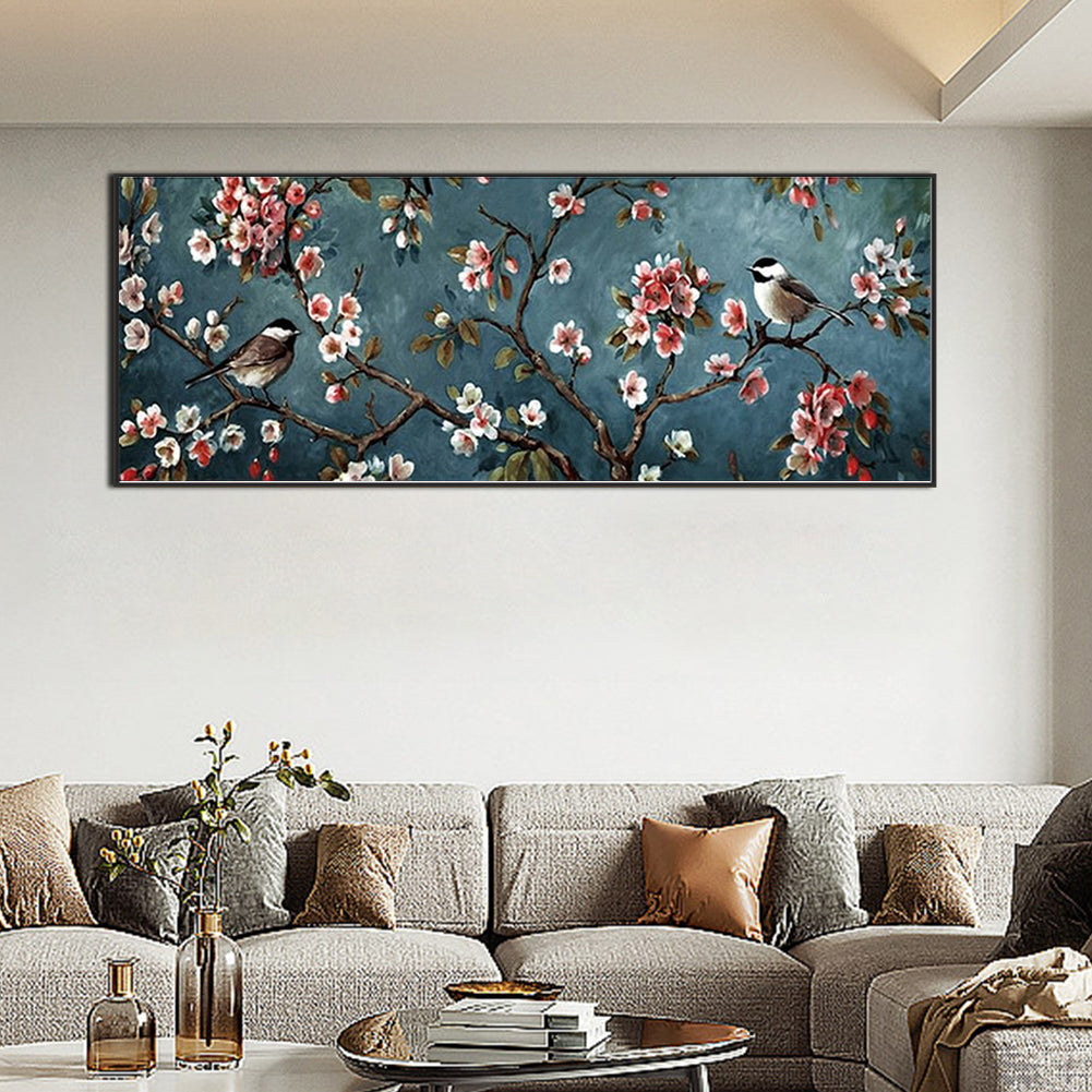 Flower And Bird Painting - Full Square Drill Diamond Painting 80*30CM