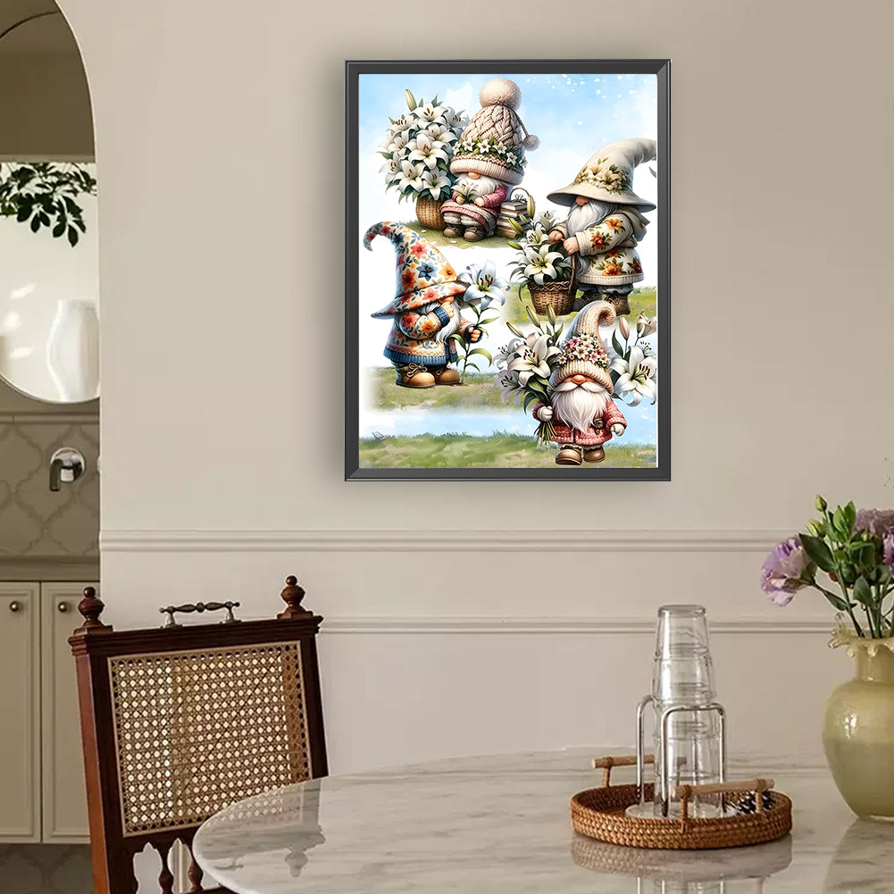 Flower Goblin - Full Round Drill Diamond Painting 30*40CM