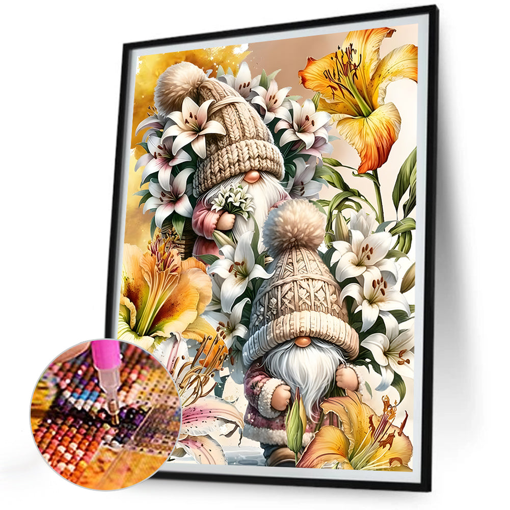 Flower Goblin - Full Round Drill Diamond Painting 30*40CM