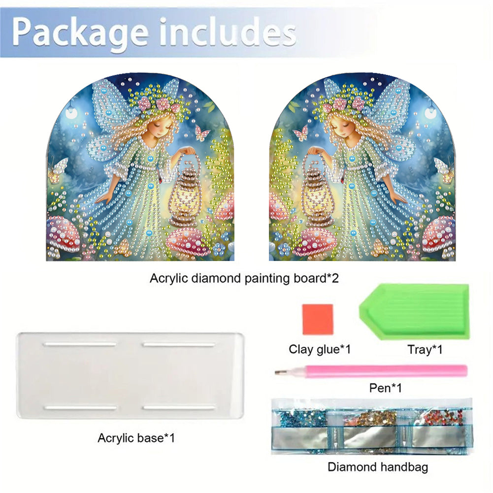 Acrylic Fairy Diamond Painting Napkin Rack Diamond Art Paper Towel Holder
