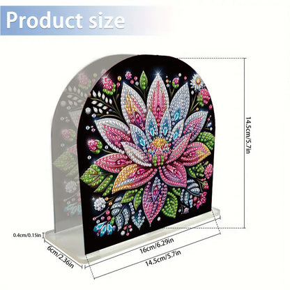 Acrylic Flowers Diamond Painting Napkin Rack Diamond Art Paper Towel Holder