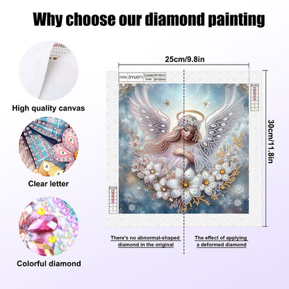 Angel - Partial Special-Shaped Drill Diamond Painting 30*30CM
