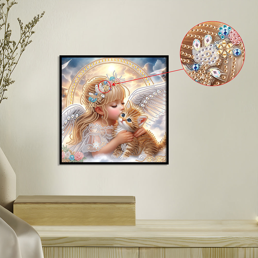 Angel - Partial Special-Shaped Drill Diamond Painting 30*30CM