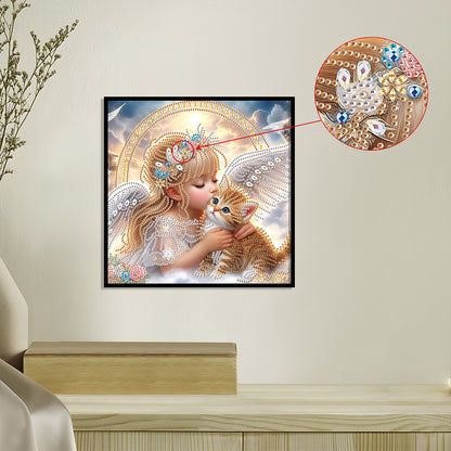 Angel - Partial Special-Shaped Drill Diamond Painting 30*30CM