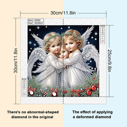 Angel - Partial Special-Shaped Drill Diamond Painting 30*30CM