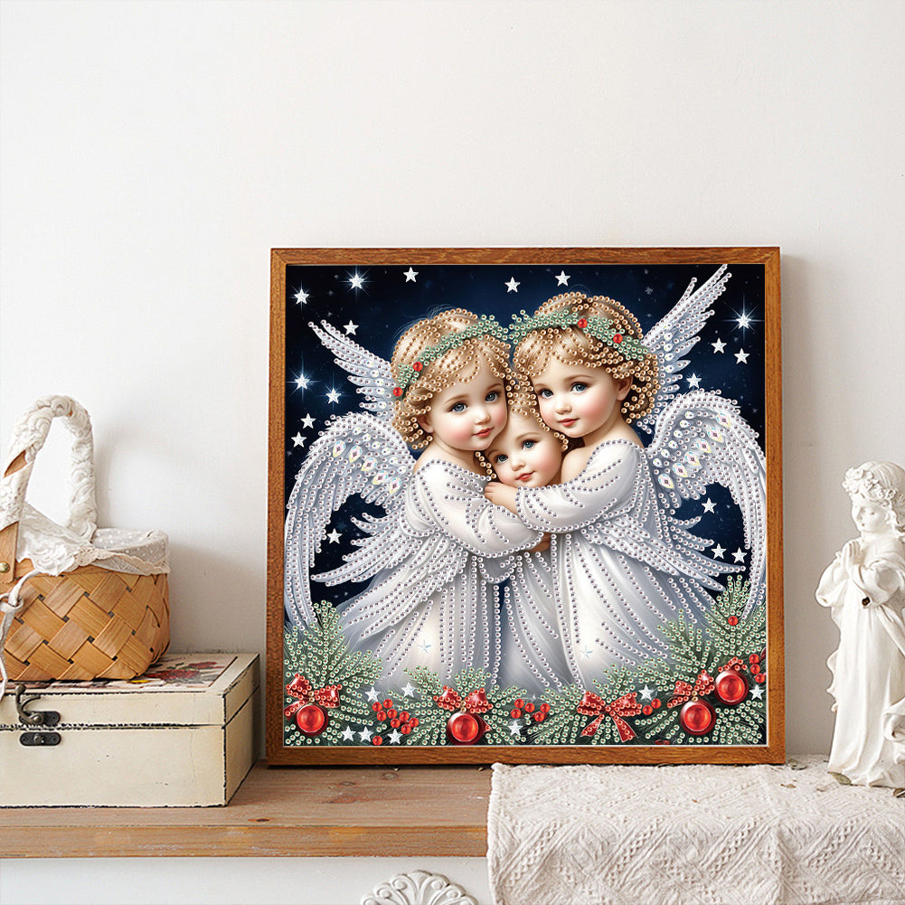 Angel - Partial Special-Shaped Drill Diamond Painting 30*30CM