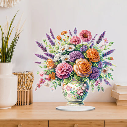 Flower Bouquet Table Top Diamond Painting Ornament Kits Home Decor (Flower B)