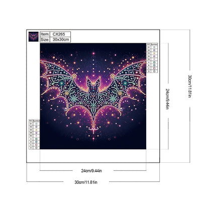 Starlight Animal Bat - Partial Special-Shaped Drill Diamond Painting 30*30CM