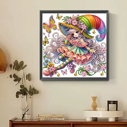 Spring Garden Girl - Partial Special-Shaped Drill Diamond Painting 30*30CM