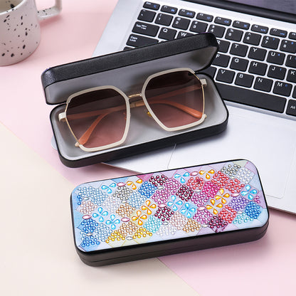 Colorful Pattern Diamond Painting Eyeglasses Case Diamond Art Sunglasses Case