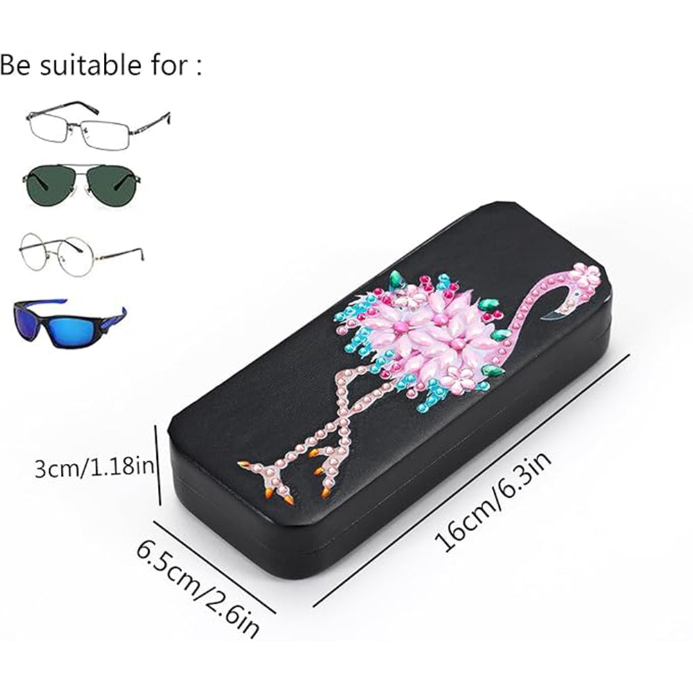 Bird Diamond Painting Eyeglasses Case Diamond Art Sunglasses Case for Beginners