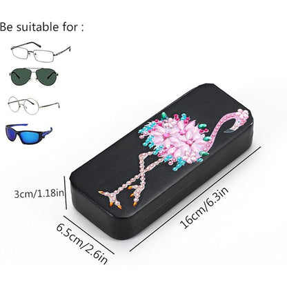 Bird Diamond Painting Eyeglasses Case Diamond Art Sunglasses Case for Beginners