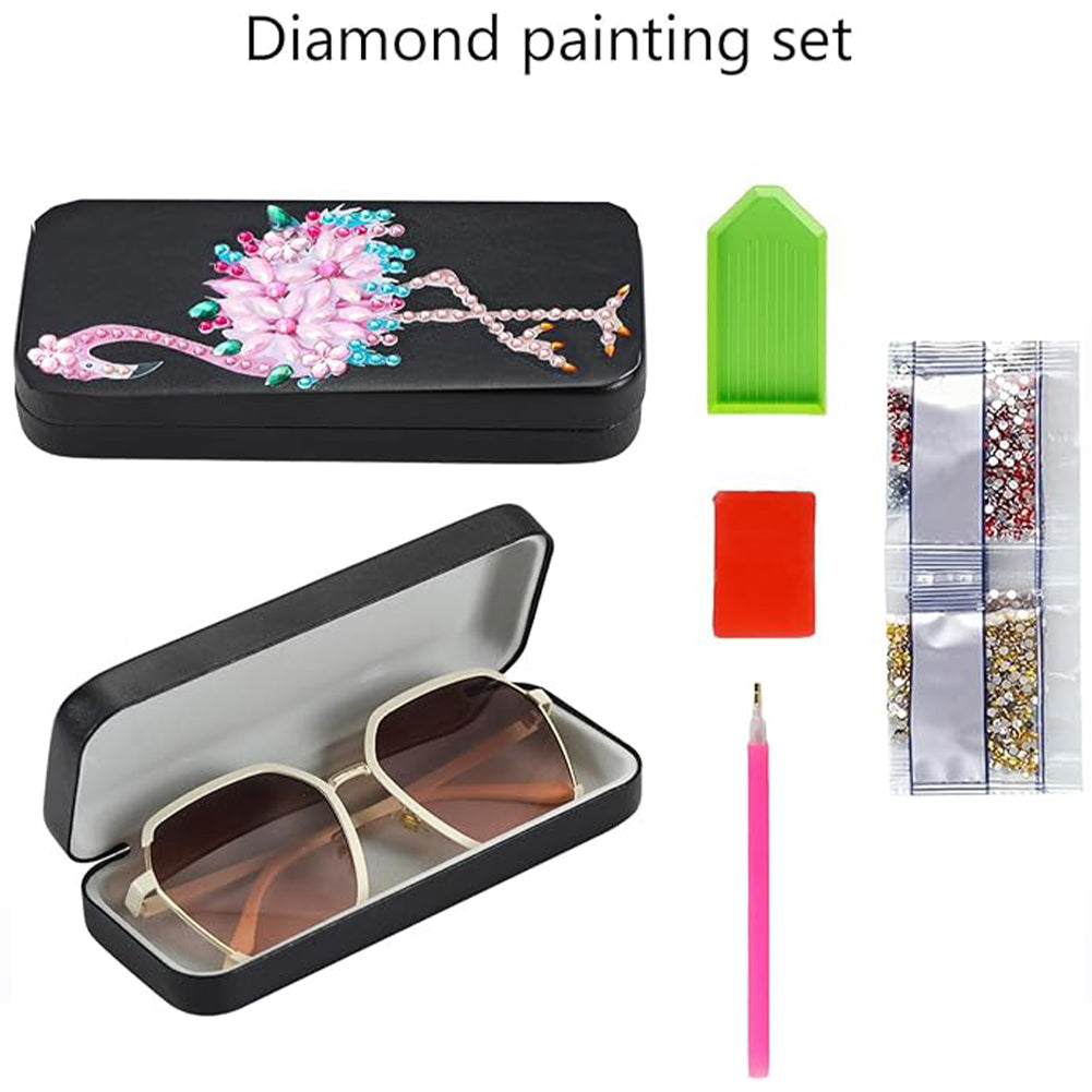 Bird Diamond Painting Eyeglasses Case Diamond Art Sunglasses Case for Beginners