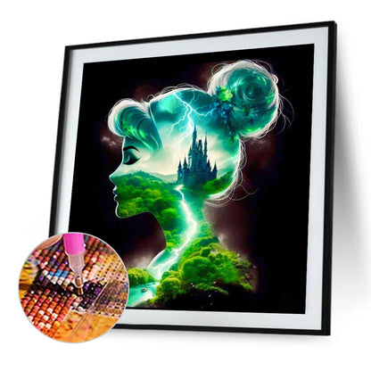 Princess Forest Silhouette - Full Square Drill Diamond Painting 30*30CM