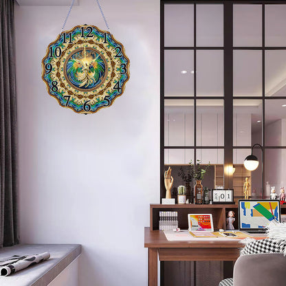 Special Shape Angel Saint DIY Diamond Painting Hanging Clock for Home Decor