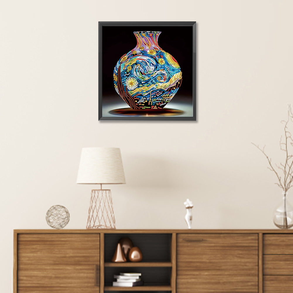 Artistic Vase - Partial Special-Shaped Drill Diamond Painting 30*30CM