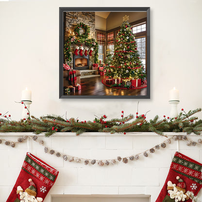 Christmas Atmosphere - Full Round Drill Diamond Painting 40*40CM