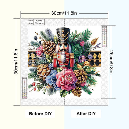 Christmas Nutcracker - Partial Special-Shaped Drill Diamond Painting 30*30CM