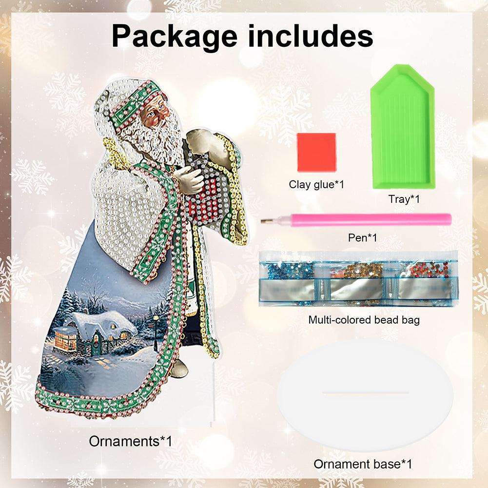 Christmas Santa Claus Diamond Painting Desktop Decors for Home Office Decor