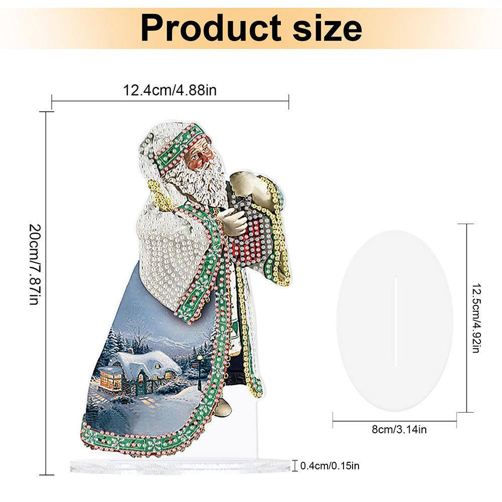 Christmas Santa Claus Diamond Painting Desktop Decors for Home Office Decor