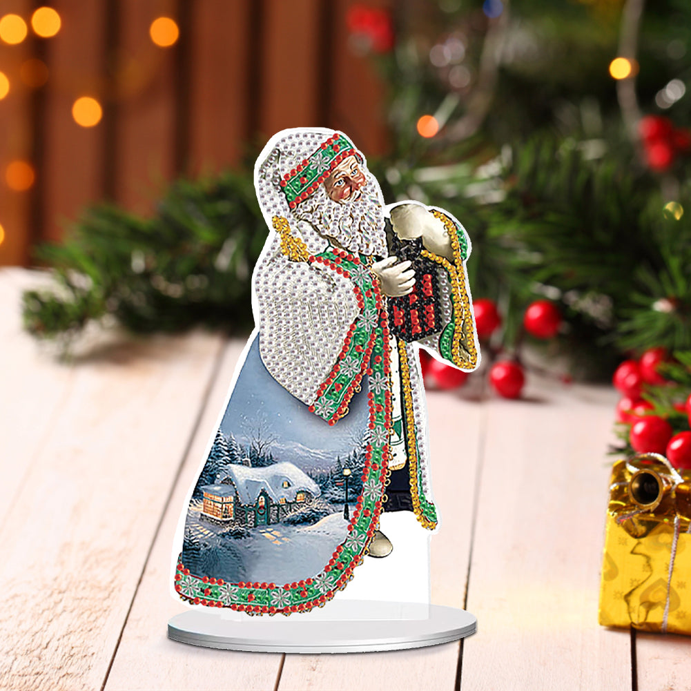 Christmas Santa Claus Diamond Painting Desktop Decors for Home Office Decor