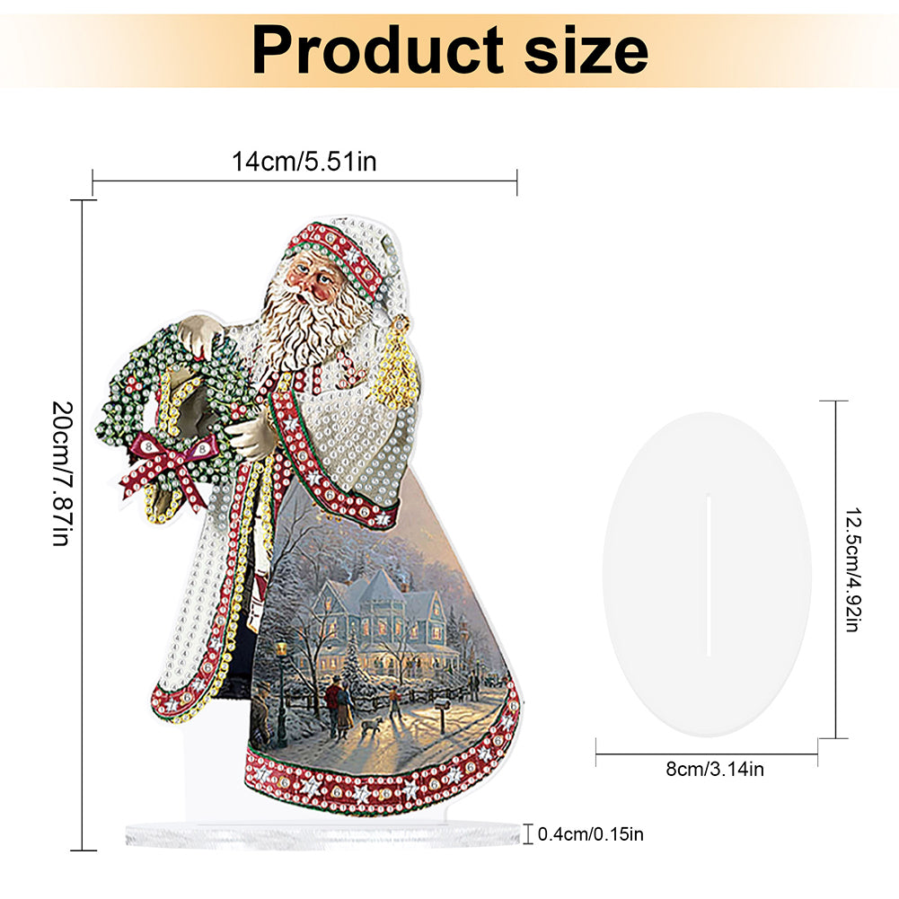 Christmas Santa Claus Diamond Painting Desktop Decors for Home Office Decor