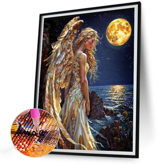 Winged Angel - Full Round Drill Diamond Painting 30*40CM