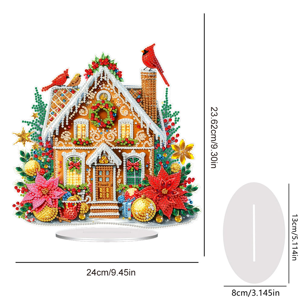 Acrylic Special Shape Cookie House DIY Diamond Painting Desktop Ornaments