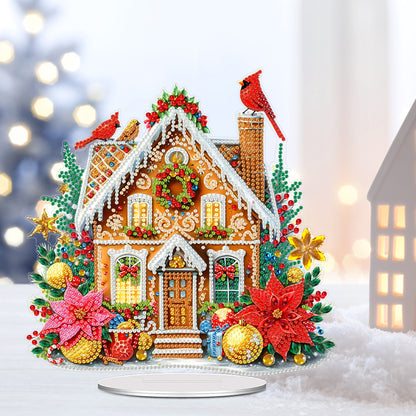 Acrylic Special Shape Cookie House DIY Diamond Painting Desktop Ornaments