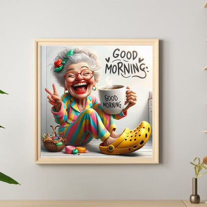 Sunny And Happy Grandma - Full Round Drill Diamond Painting 40*40CM