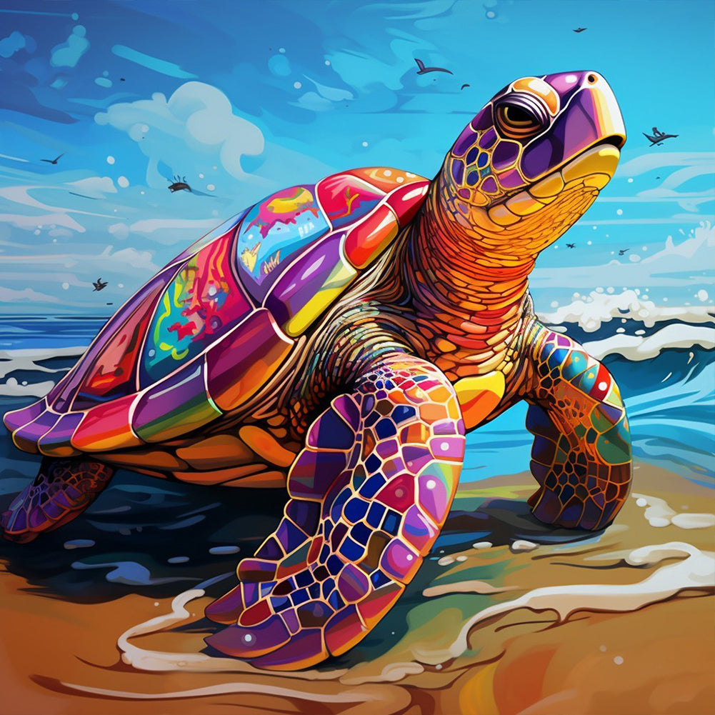 Sea Turtles - Full Round Drill Diamond Painting 30*30CM