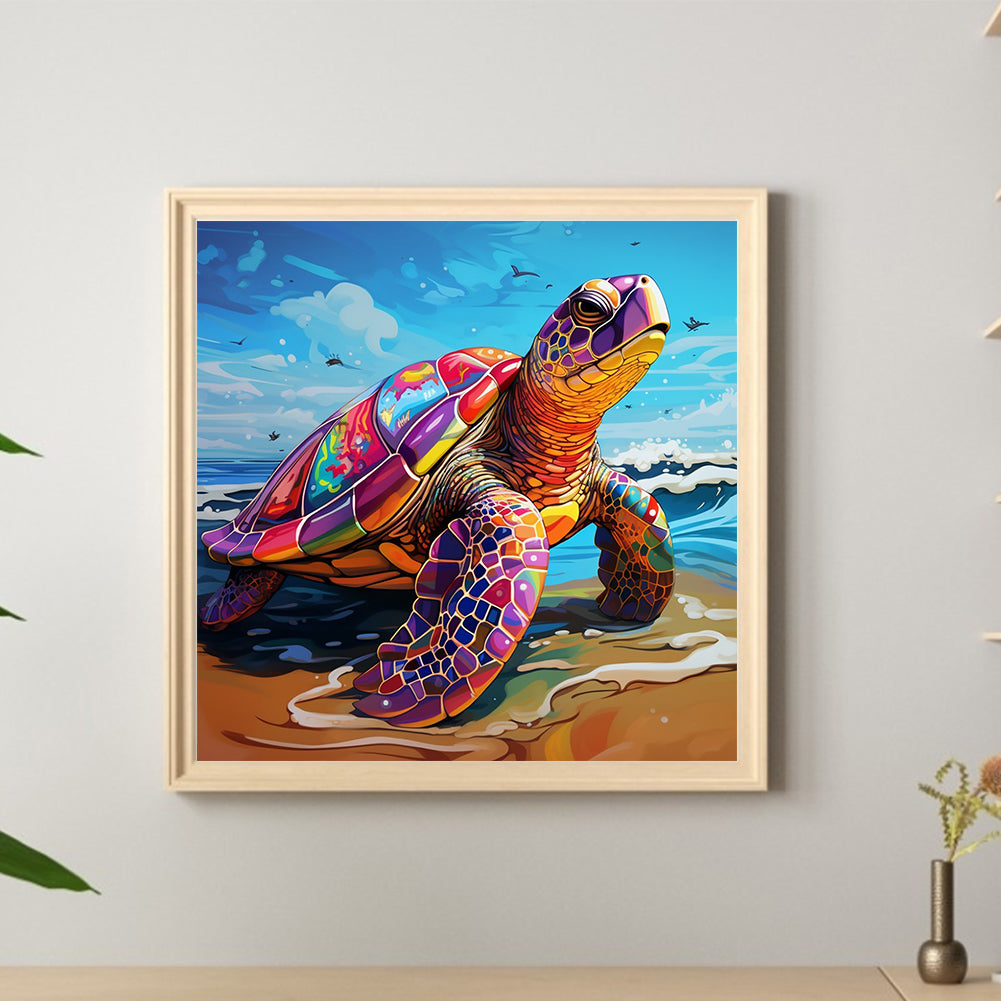 Sea Turtles - Full Round Drill Diamond Painting 30*30CM