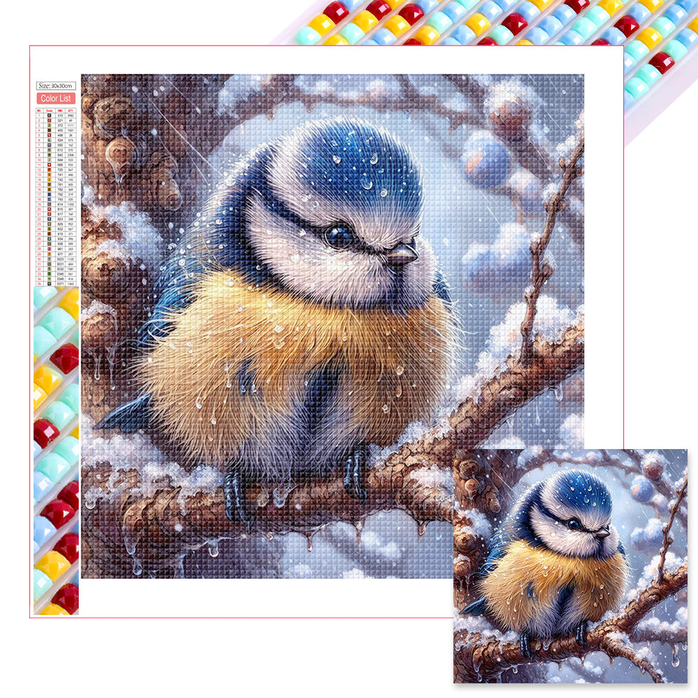 Small Animals In The Snow - Full Square Drill Diamond Painting 30*30CM
